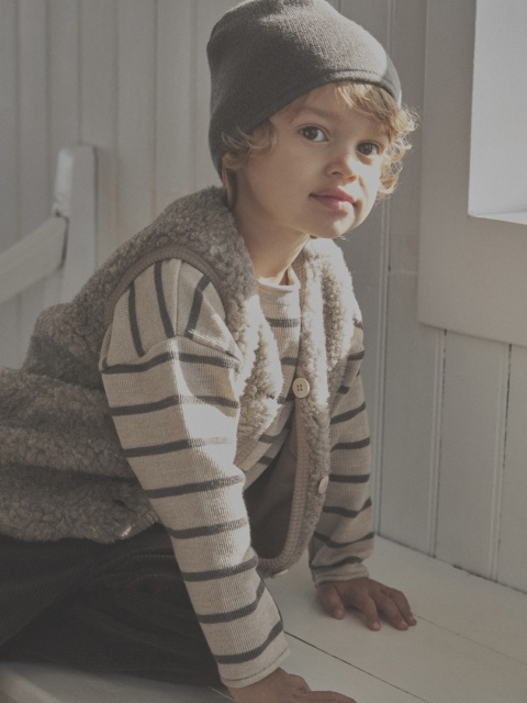 Huttelihut wełniana kamizelka dla dzieci | Camel Melange