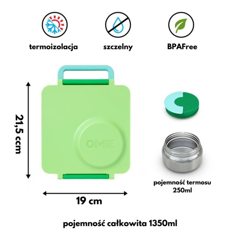 OMIE Omiebox lunchbox z termosem | Apple Green