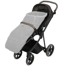 ZAFFIRO Regulowany śpiworek maxi 0-36 miesięcy WEŁNA Premium | grey