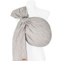 ZAFFIRO Chusta kółkowa tkana do noszenia dzieci - grey leaves