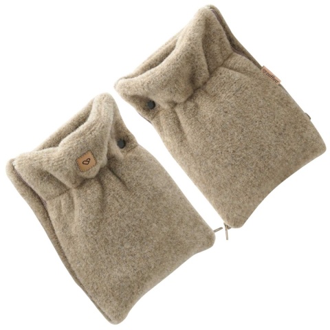 ZAFFIRO Mufki dwuczęściowe do wózka WEŁNA Premium Sierra | brown
