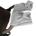 ZAFFIRO Mufki dwuczęściowe do wózka WEŁNA Premium Sierra | grey