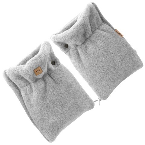 ZAFFIRO Mufki dwuczęściowe do wózka WEŁNA Premium Sierra | grey