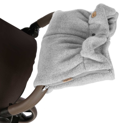 ZAFFIRO Mufki dwuczęściowe do wózka WEŁNA Premium Sierra | grey