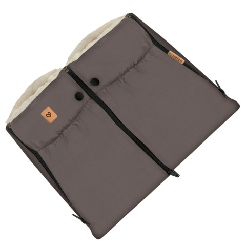 ZAFFIRO Mufki dwuczęściowe do wózka wełna Nordico | taupe