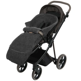 ZAFFIRO Regulowany śpiworek maxi 0-36 miesięcy WEŁNA Premium | anthracite