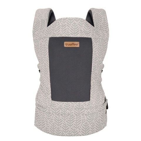 ZAFFIRO nosidełko CITY AIR z siatką - grey leaves