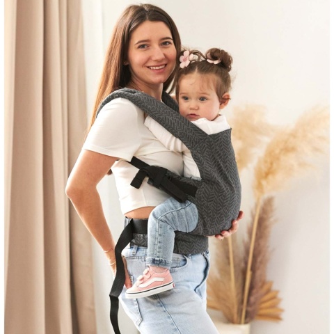 Zaffiro Nosidełko CITY - graphite anthracite leaves