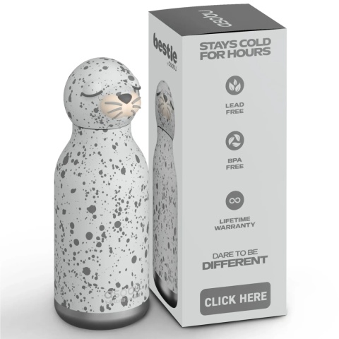 Asobu Butelka termiczna ze słomką Bestie | Foka 460 ml