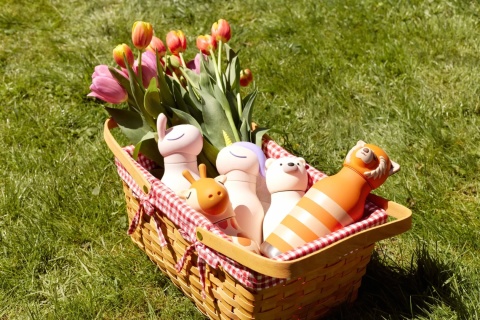 Asobu Butelka termiczna ze słomką Bestie | królik 460 ml