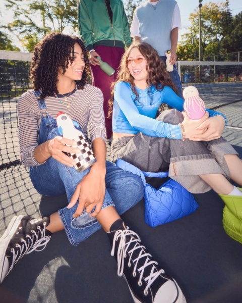 Asobu Butelka termiczna ze słomką Bestie | Meduza Różowa 460 ml