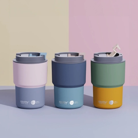 Asobu Kubek termiczny Coffee Express | pastel pink 360 ml