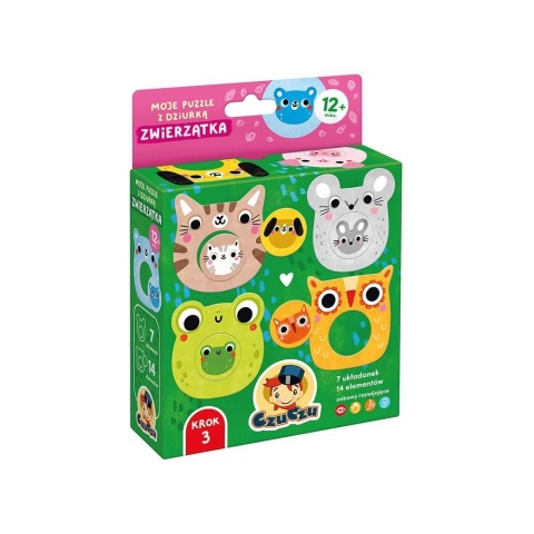 CzuCzu Moje puzzle z dziurką Zwierzątka 12 mies.+ Bright Junior
