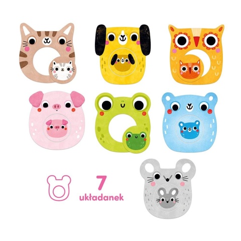 CzuCzu Moje puzzle z dziurką Zwierzątka 12 mies.+ Bright Junior