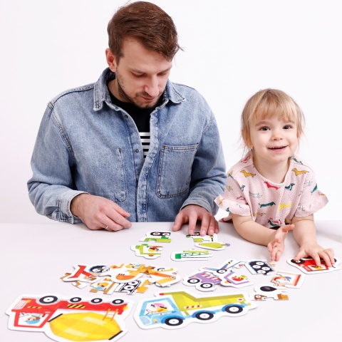 Czuczu Puzzle progresywne 33 el. Pojazdy na budowie Bright Junior