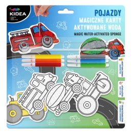 Kidea Magiczne karty aktywowane wodą | pojazdy