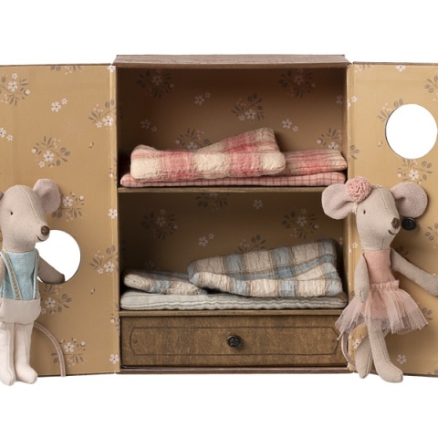 Maileg 2 Myszki baletowe w studiu tanecznym | mała siostra i brat