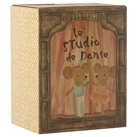 Maileg 2 Myszki baletowe w studiu tanecznym | mała siostra i brat