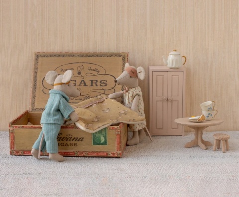 Maileg Myszki w pudełku po cygarach - mama i tata