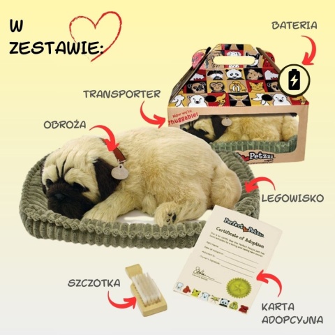 Perfect Petzzz Oddychający Szczeniaczek | Mops