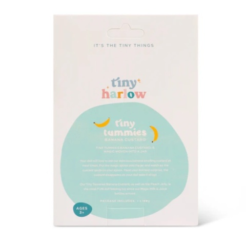 Tiny Harlow Zestaw Tiny Tummies Słoiczek i Łyżeczka | Banan