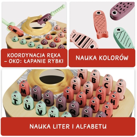 Topbright Łowimy rybki ABC gra zręcznościowa na magnes – nauka liter 24 mies.+