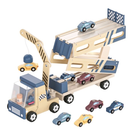 Topbright Roll&Race Zabawka dla dzieci 2w1 Transporter samochodów i tor wyścigowy laweta 36m+