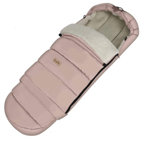 ZAFFIRO Komplet Śpiworek iGrow + mufki Aspen wełna premium | baby pink