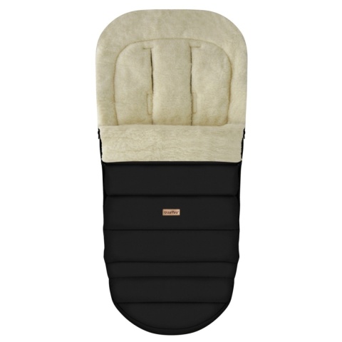 ZAFFIRO Komplet Śpiworek iGrow + mufki Nordico wełna premium | black