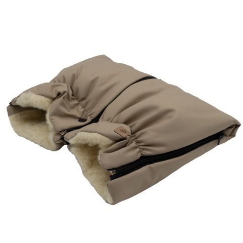 ZAFFIRO Mufki dwuczęściowe do wózka wełna basic Nordico | beige