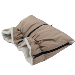 ZAFFIRO dwuczęściowe mufki 2w1 do wózka wełna premium | Aspen latte