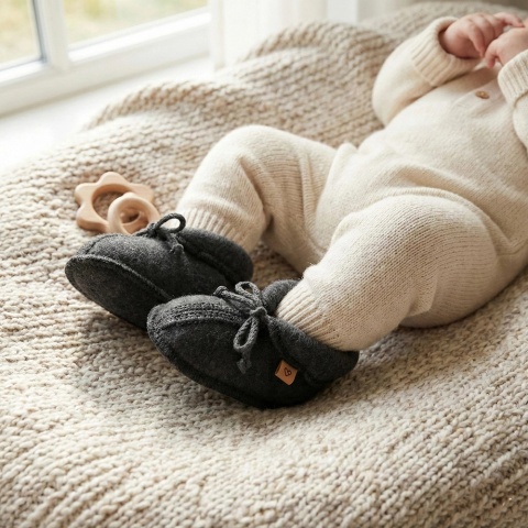 Zaffiro Buciki dziecięce Wełna premium | anthracite