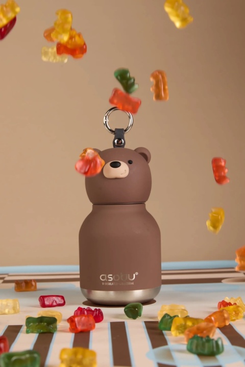 Asobu Butelka termiczna Mini Bestie | Brązowy Niedźwiedź 200 ml