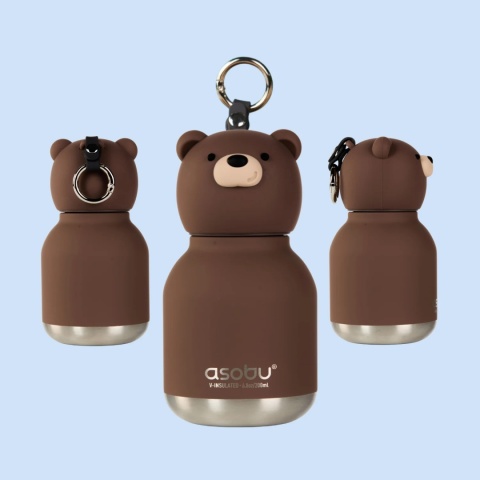 Asobu Butelka termiczna Mini Bestie | Brązowy Niedźwiedź 200 ml