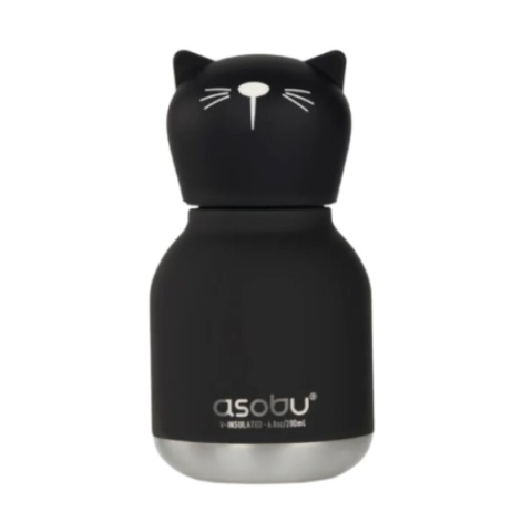 Asobu Butelka termiczna Mini Bestie | Czarny Kot 200 ml