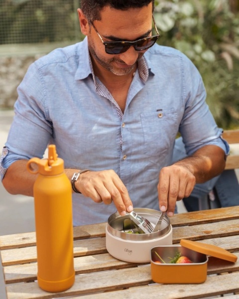 Citron Termos Obiadowy z Podziałką 400ml | Beige