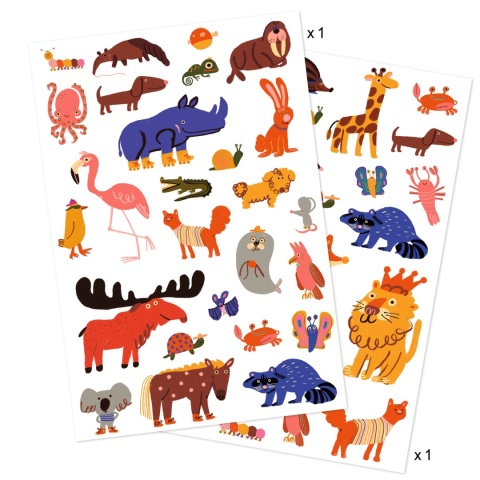 DJECO Tatuaże ŚMIESZNE ZWIERZĄTKA