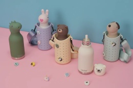 Asobu Etui na butelkę z paskiem Bestie Sling | fioletowe