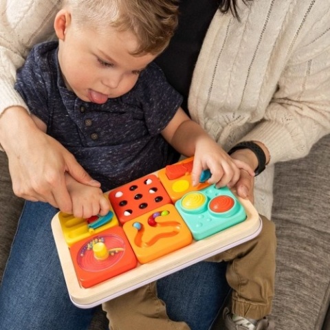 Fat Brain Toys PlayTab Sensoryczny Kwadrat | Labirynt dla Kulek