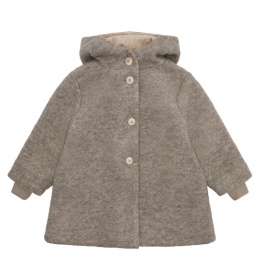 Huttelihut wełniany płaszczyk z kapturem dla dziewczynki