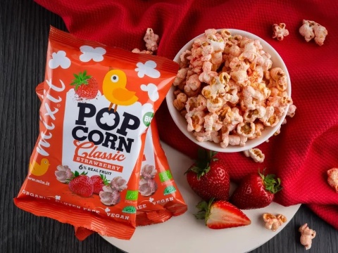 Mixit BIO popcorn do kieszeni | Truskawka (13 g)