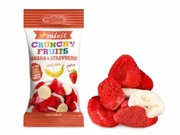 Mixit Chrupiące owoce do kieszeni | Banan i truskawka (23g)
