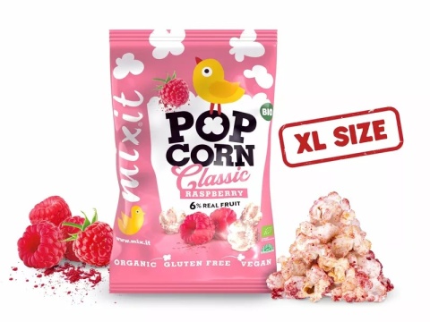 Mixit Duży BIO popcorn | Malina (75g)