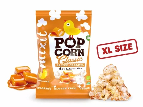 Mixit Duży BIO popcorn | Słony karmel (75 g)