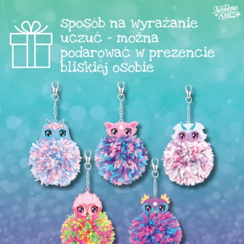 Nebulous Stars Zestaw kreatywny do robienia breloczków - z pomponami w kształcie zwierząt 8+