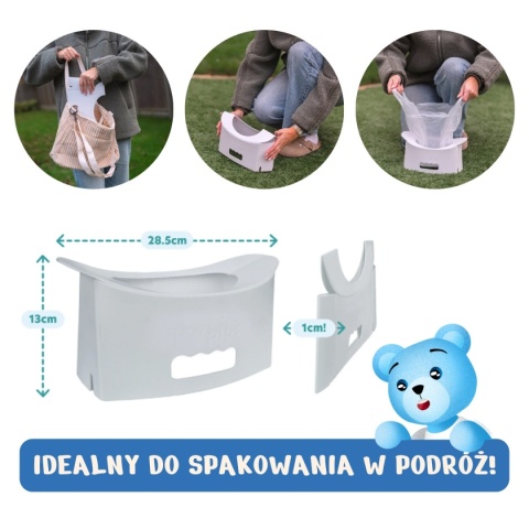 Potette EasyGo foldable travel potty light gray 15 m+
