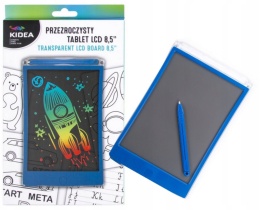 Graphics tablet with drawing worksheets, transparent blue KIDEA