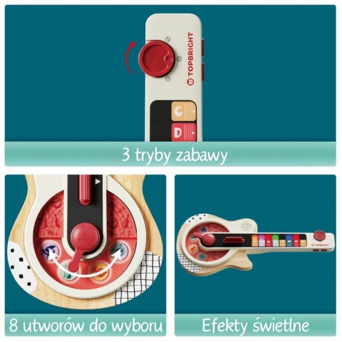 Topbright Gitara interaktywna dla dzieci - zabawka muzyczna 18m+