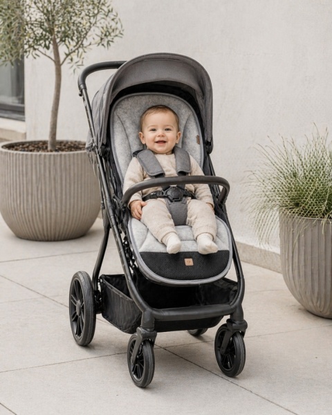 Zaffiro Breathable Sierra Stroller Liner | grey