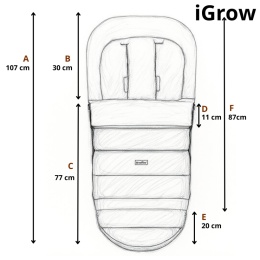 Zaffiro Regulowany śpiwór iGrow Scandi 0-36m | black